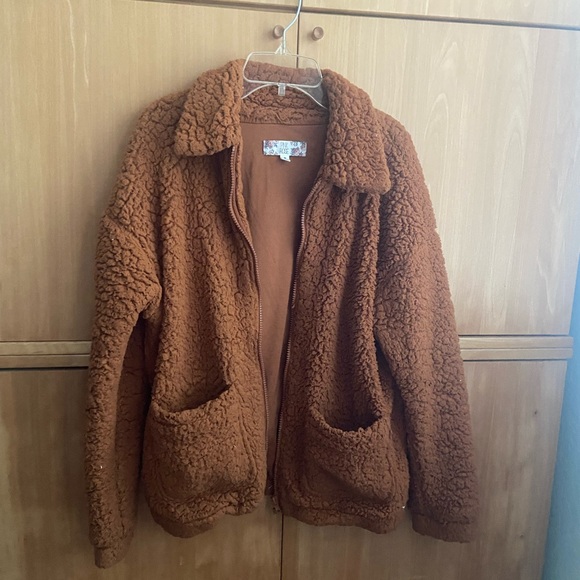Pink Rose Jackets & Blazers - Teddy jacket